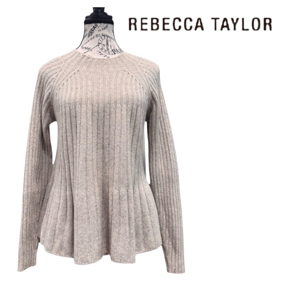Rebecca Taylor Women's Wool/Cashmere Pullover Sweater. Gray. XS - Picture 8 of 12